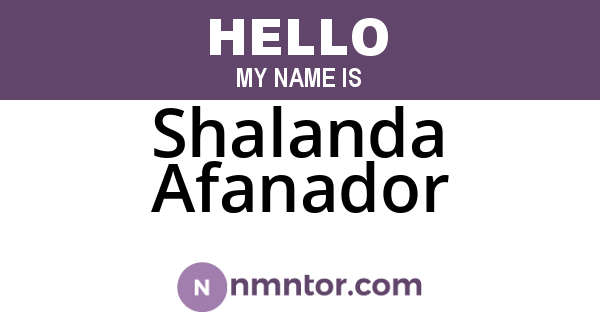 Shalanda Afanador