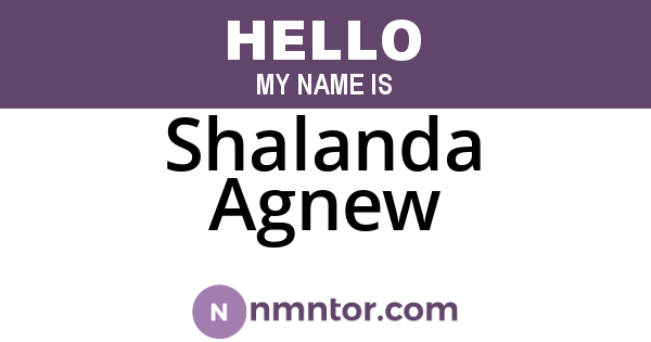 Shalanda Agnew