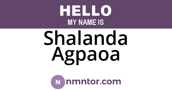Shalanda Agpaoa
