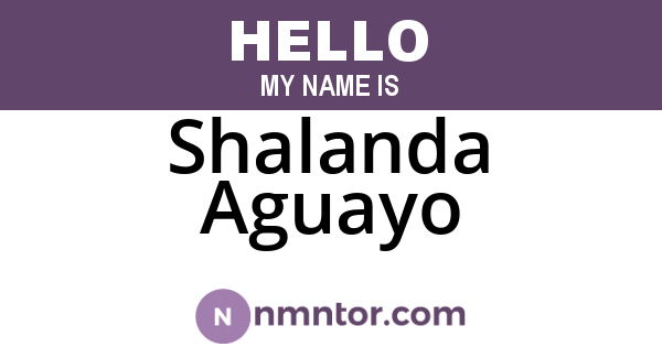 Shalanda Aguayo