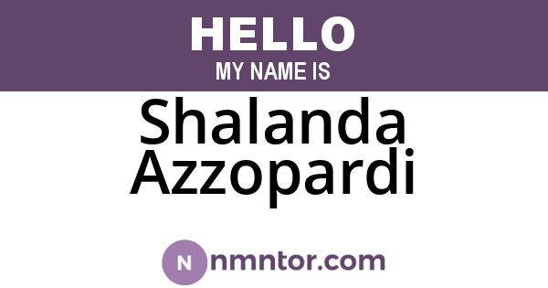 Shalanda Azzopardi