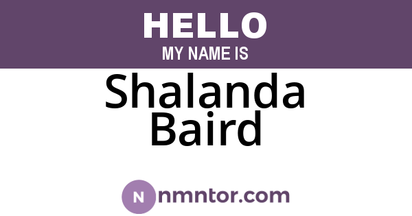 Shalanda Baird