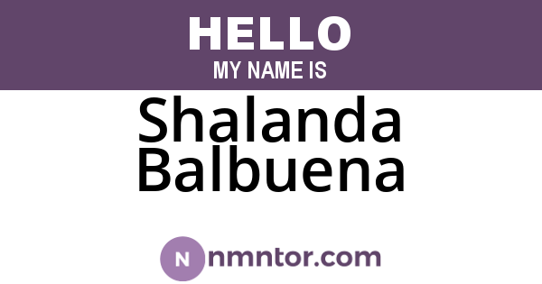 Shalanda Balbuena