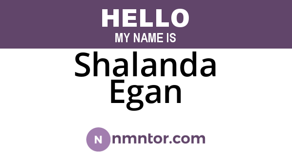 Shalanda Egan