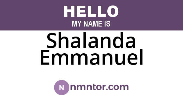 Shalanda Emmanuel