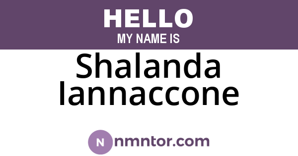 Shalanda Iannaccone