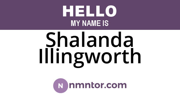 Shalanda Illingworth
