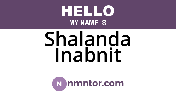Shalanda Inabnit