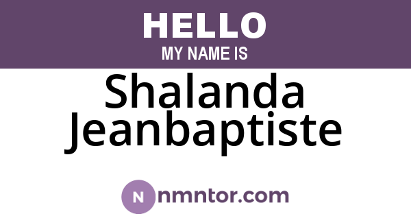 Shalanda Jeanbaptiste