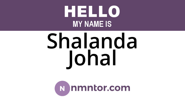 Shalanda Johal