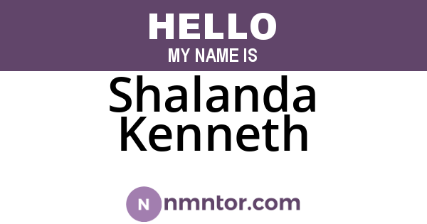 Shalanda Kenneth
