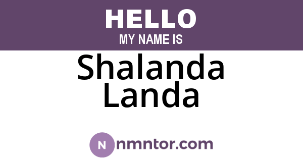 Shalanda Landa