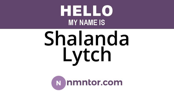 Shalanda Lytch