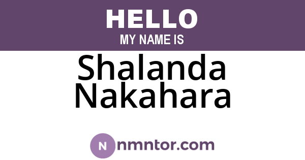 Shalanda Nakahara