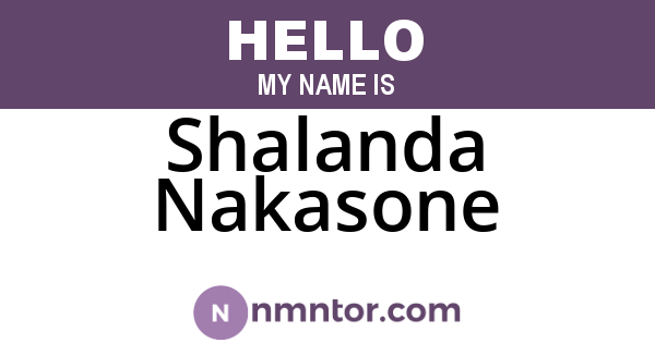Shalanda Nakasone