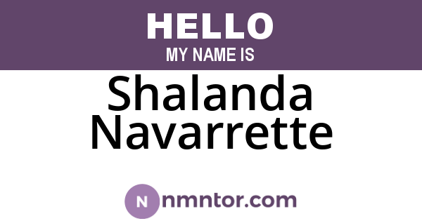 Shalanda Navarrette