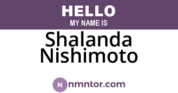 Shalanda Nishimoto