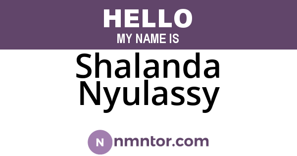 Shalanda Nyulassy