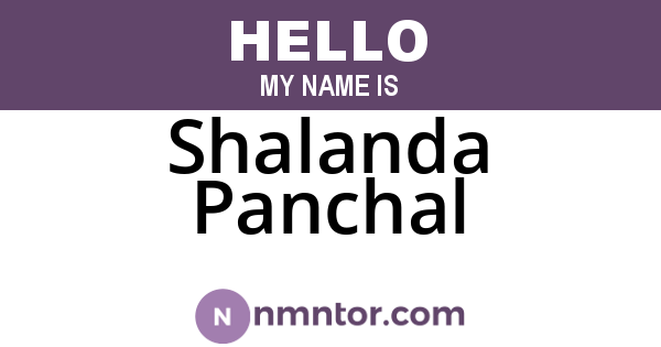 Shalanda Panchal