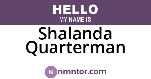 Shalanda Quarterman