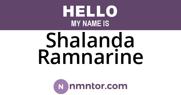 Shalanda Ramnarine