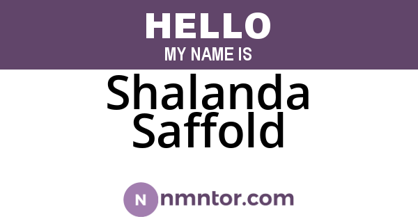 Shalanda Saffold