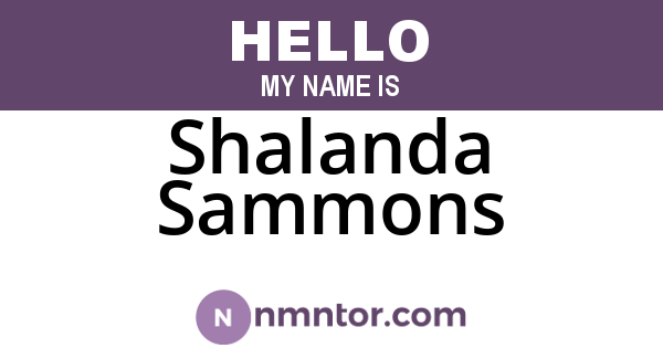 Shalanda Sammons