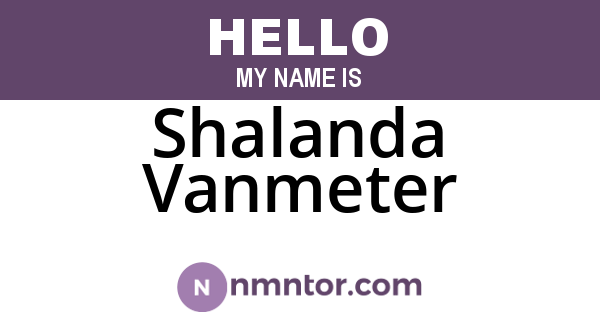 Shalanda Vanmeter