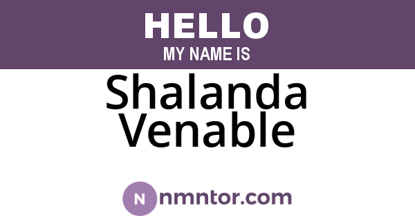 Shalanda Venable