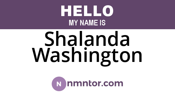 Shalanda Washington