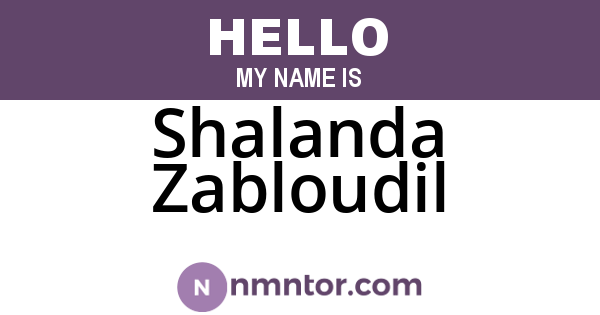 Shalanda Zabloudil