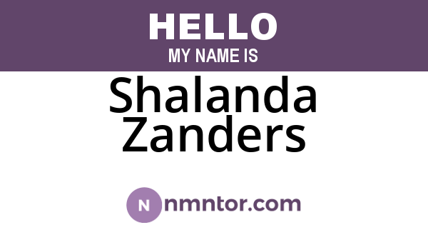 Shalanda Zanders