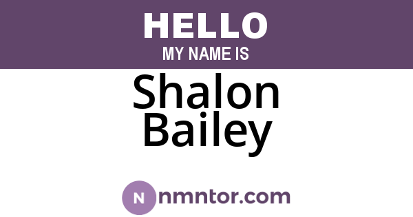 Shalon Bailey