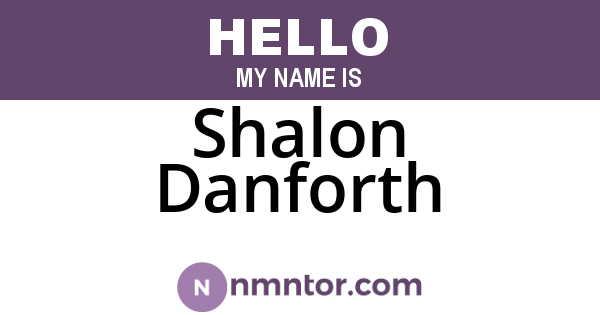 Shalon Danforth