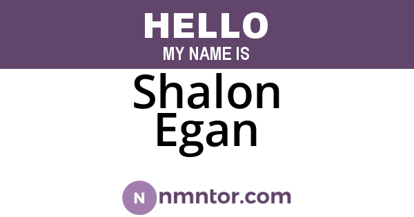 Shalon Egan
