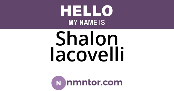 Shalon Iacovelli