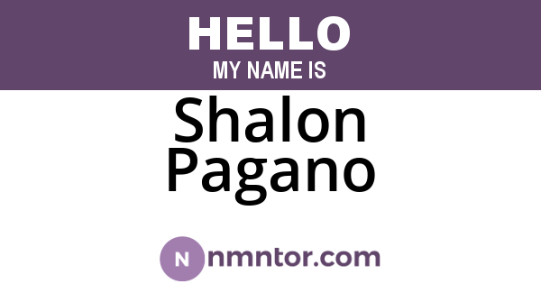 Shalon Pagano
