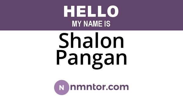 Shalon Pangan