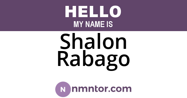 Shalon Rabago
