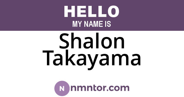 Shalon Takayama