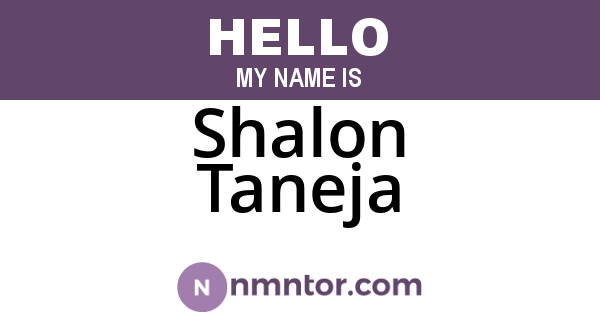 Shalon Taneja
