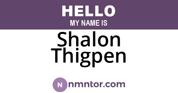 Shalon Thigpen
