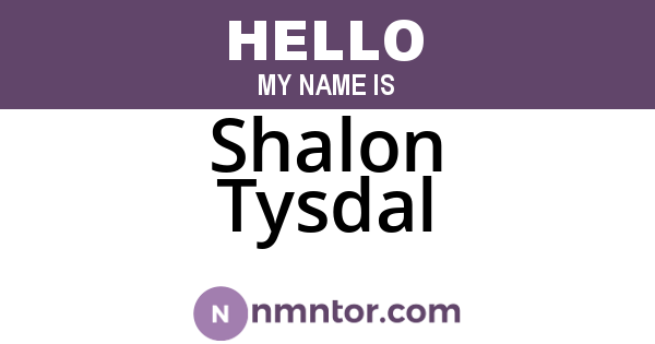 Shalon Tysdal