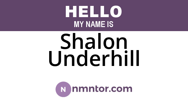 Shalon Underhill