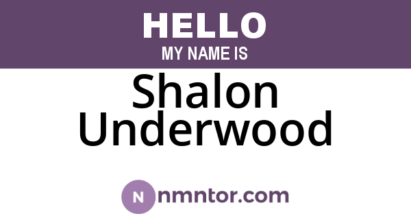 Shalon Underwood