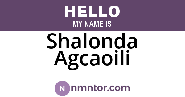 Shalonda Agcaoili