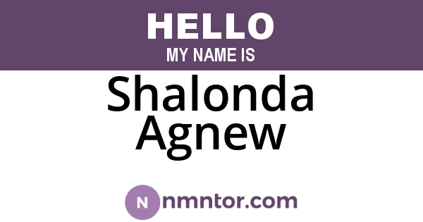 Shalonda Agnew