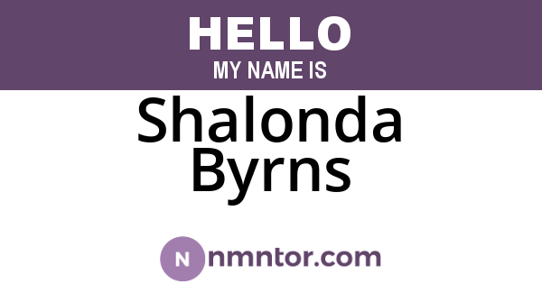 Shalonda Byrns
