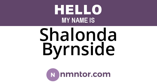 Shalonda Byrnside