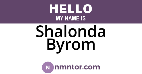 Shalonda Byrom